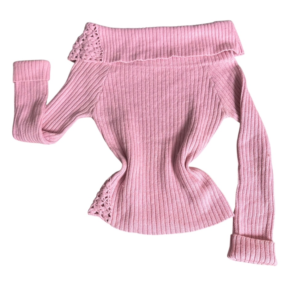 90s guess jeans, off the shoulder pink top, large